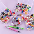 63PCS Boxed Large Size 16mm Acrylic Bubble Gum Beads, Rhinestone Beads, Sugar Beads, Cat Eye Beads, Crack Beads
