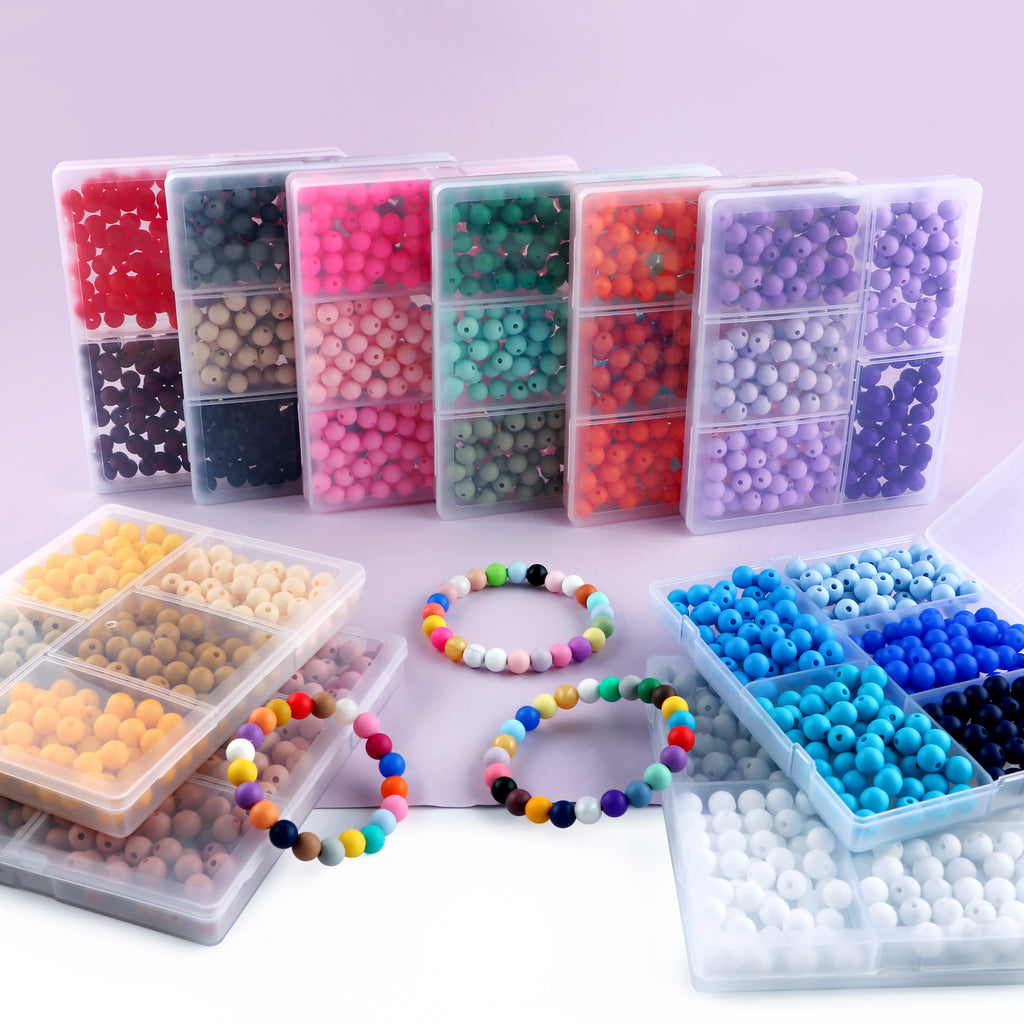275/Box Mixed Color Round Bead Set, 9mm