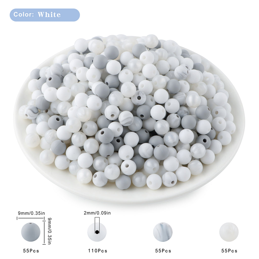 275/Box Mixed Color Round Bead Set, 9mm